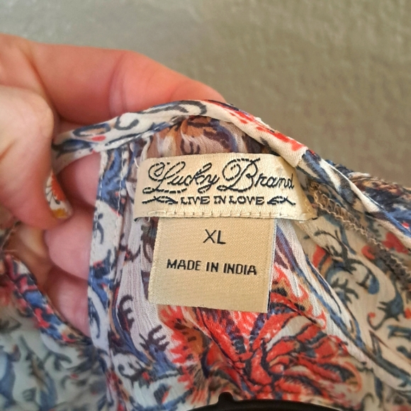 Sheert Lucky Brand XL tunic - Picture 2 of 2